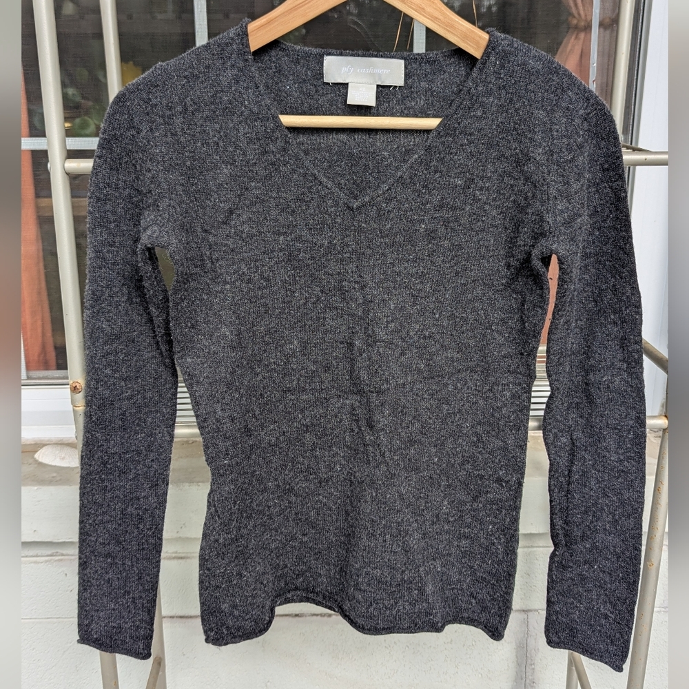 Ply Cashmere Long sleeve Sweater In Charcoal Size Xs